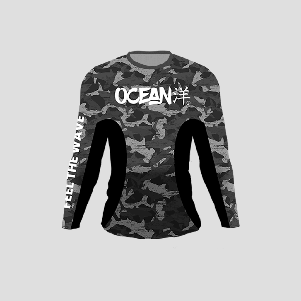 Polo Dry - Fit Ocean Gray Camo Fish / Talla Xl