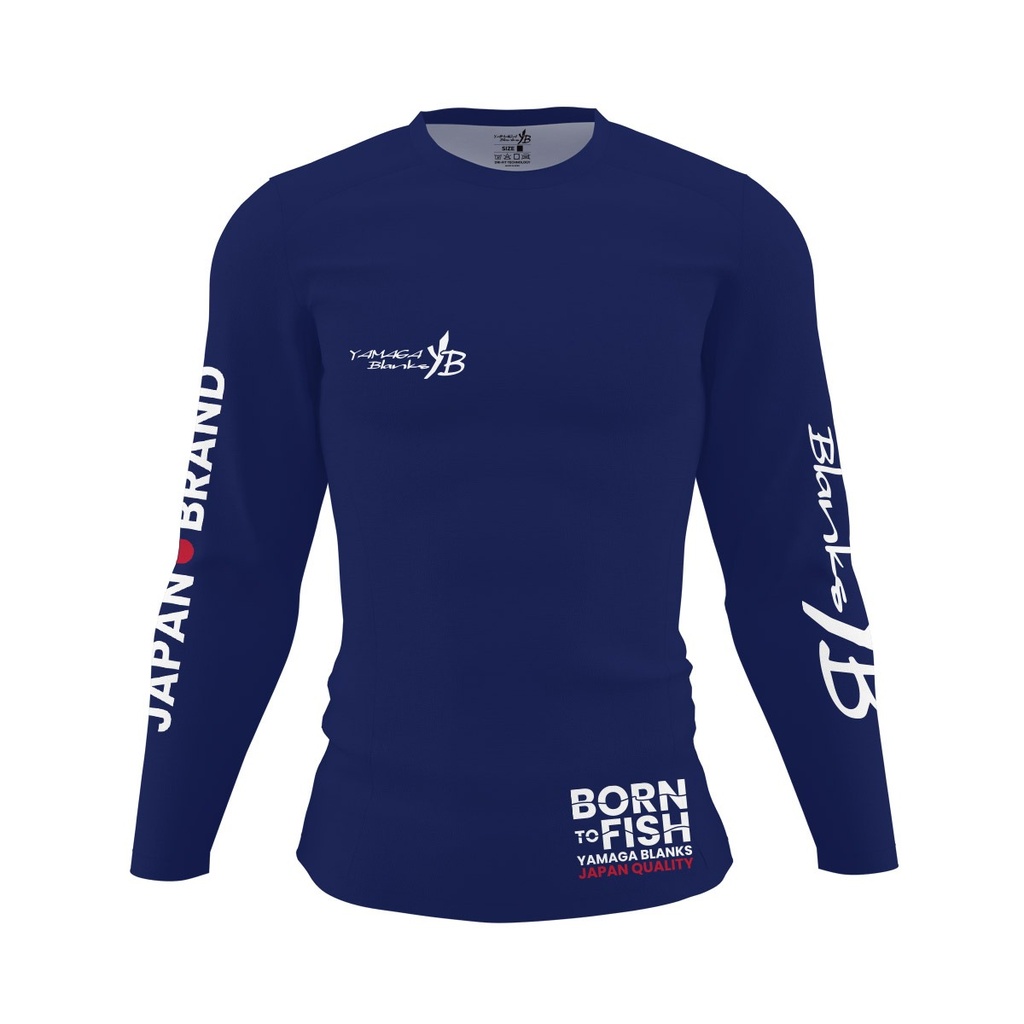 Polo Yamaga Blanks Navy Long Sleeve - Size M