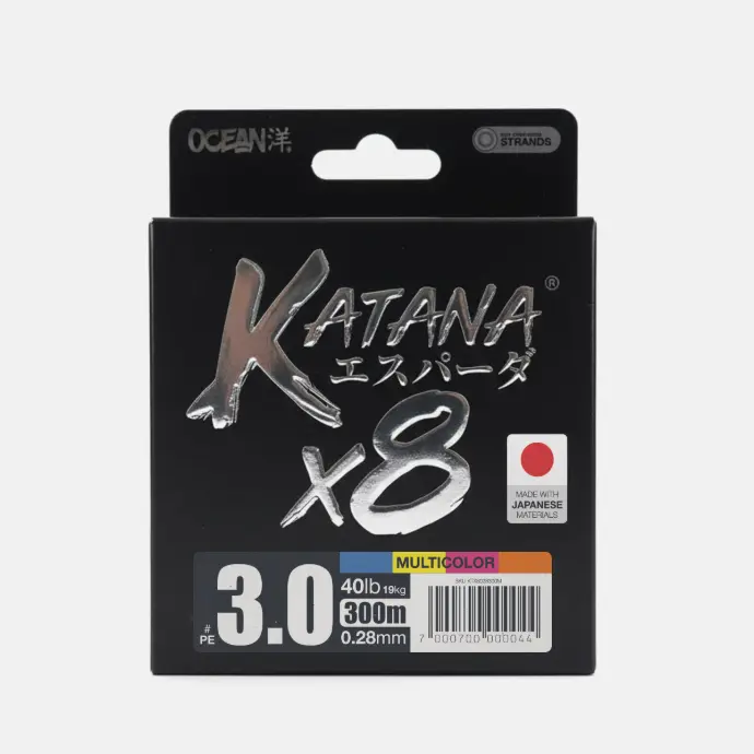 Multifilamento Ocean Katana 8X - Multicolor - 0.28mm - 300M