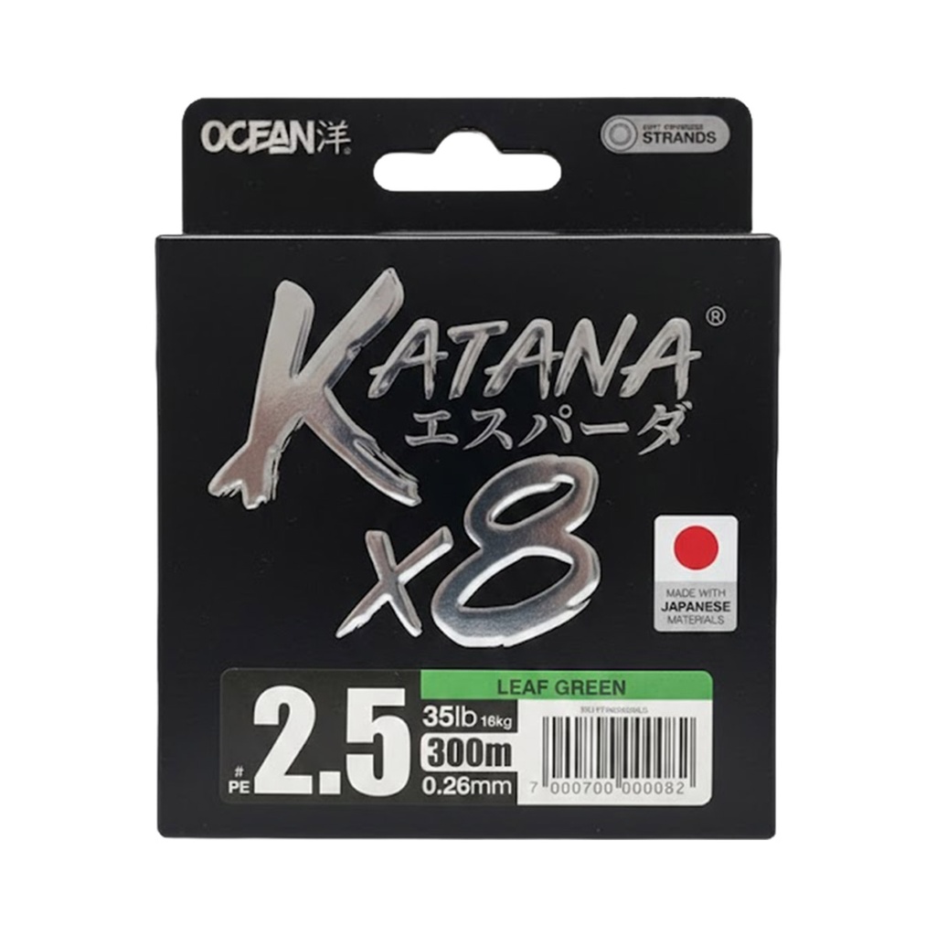 Multifilamento Ocean Katana 8X - Leaf Green - 0.26mm - 300M