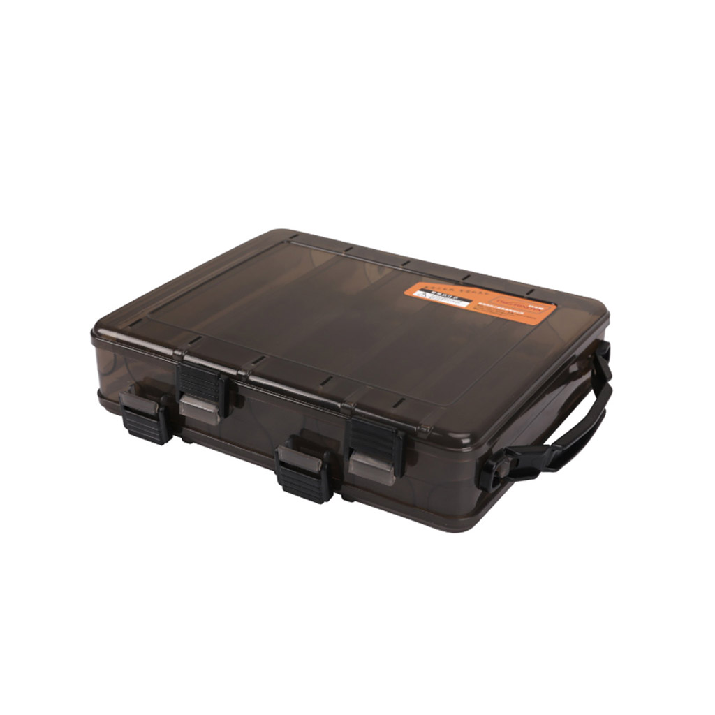 Caja Señuelera Ocean L Double Side - 14 Pcs / Negra Traslucida