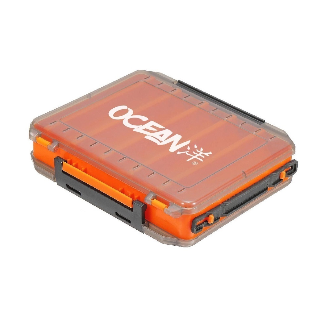 Caja Señuelera Ocean Fishing Lure Box / Orange Black - 10 Pcs