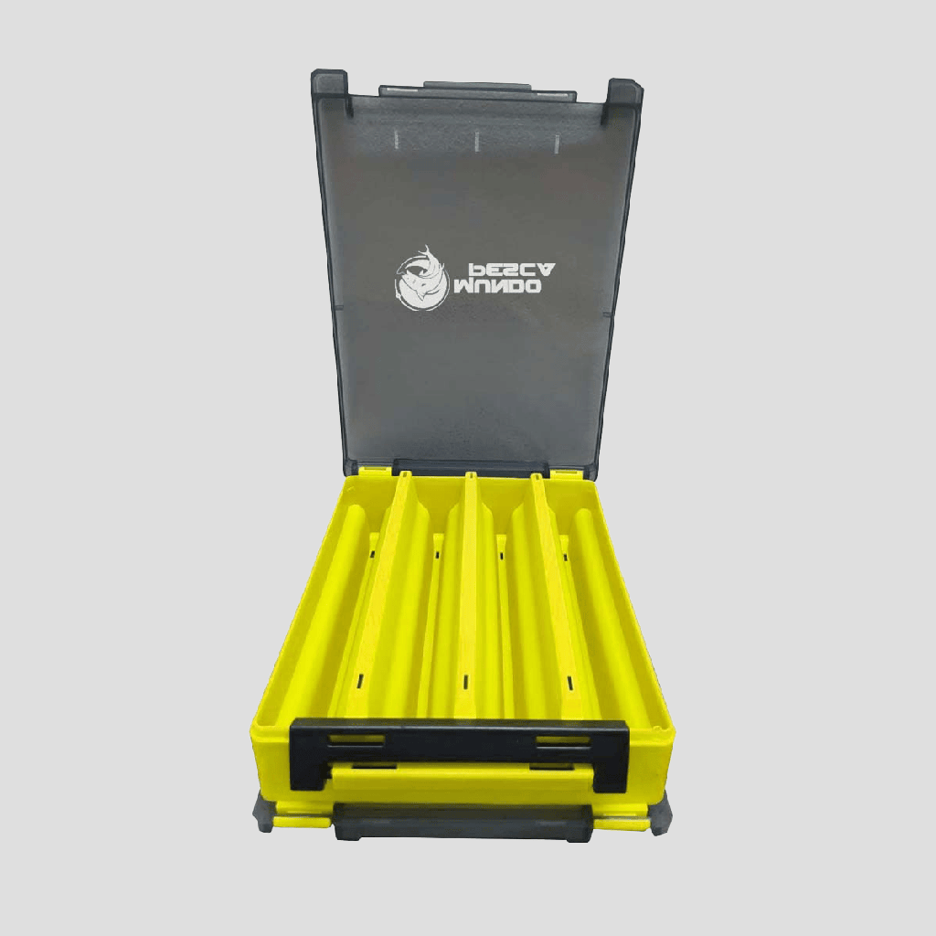 Caja Señuelera Sakana Mundo Pesca Vertical M / Amarillo - 7 Pcs