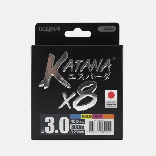 [KTX8028300M] Multifilamento Ocean Katana 8X - Multicolor - 0.28mm - 300M