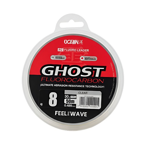 [GH04830LB50C] Sedal Fluorocarbono Ocean Ghost 0.489mm - 30Lbs - 50M
