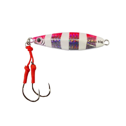 [JZK-SL60-ZPG] Jig Ocean Jizoku Slow 60g / Zebra Pink Glow