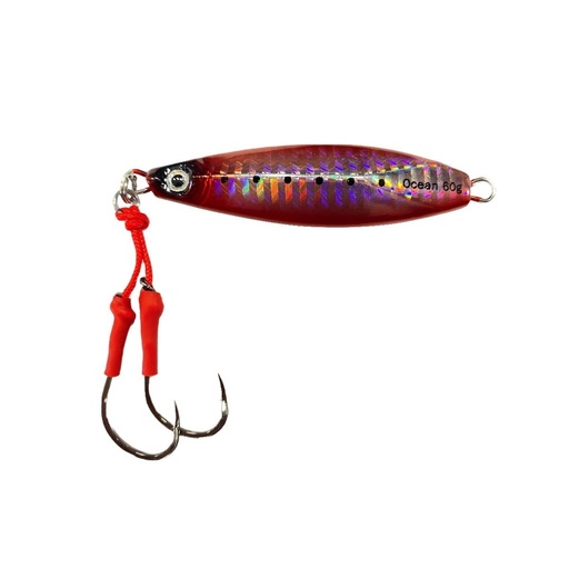 [JZK-SL60-RB] Jig Ocean Jizoku Slow 60g / Red Burning