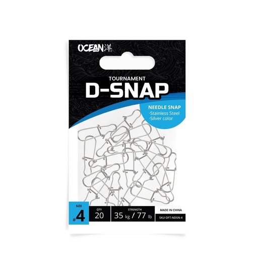 [OFT-NDSN-4] Snap Ocean Needle Duolock #4 X 20 uds / Silver