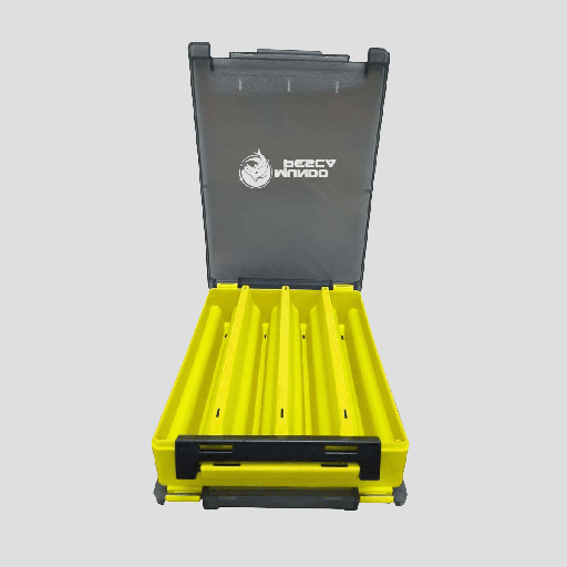 [CSE-MVM-A7] Caja Señuelera Sakana Mundo Pesca Vertical M / Amarillo - 7 Pcs